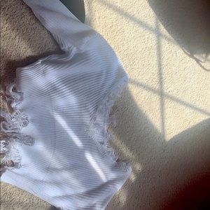 white cropped sweater